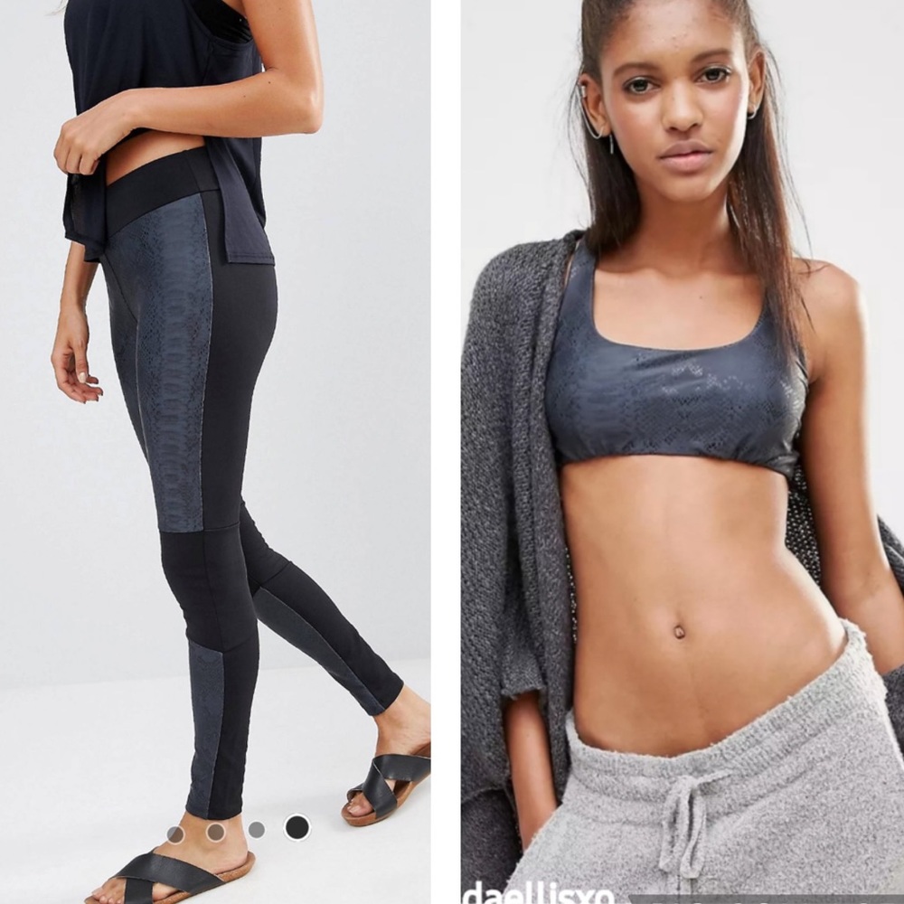 Planet Blue x Blue Life Fit Snakeskin Moto Legging & Sports Bra Set